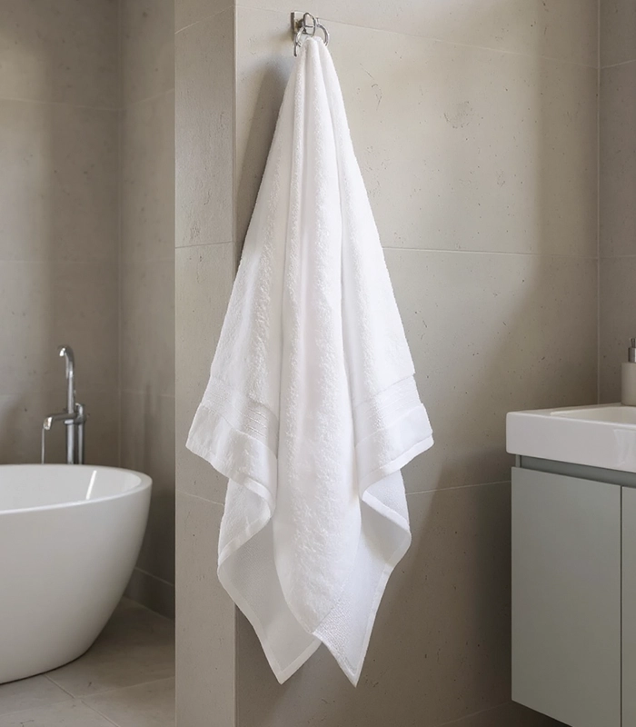 Bath Towel White 02 Bath Linen 4pc Set – White - Image 3
